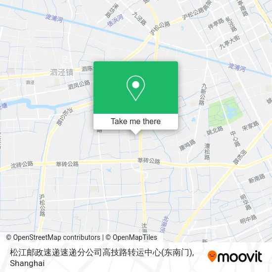 松江邮政速递速递分公司高技路转运中心(东南门) map