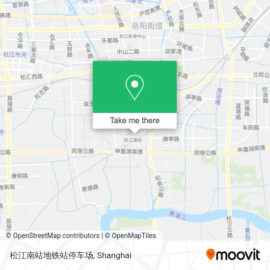 松江南站地铁站停车场 map