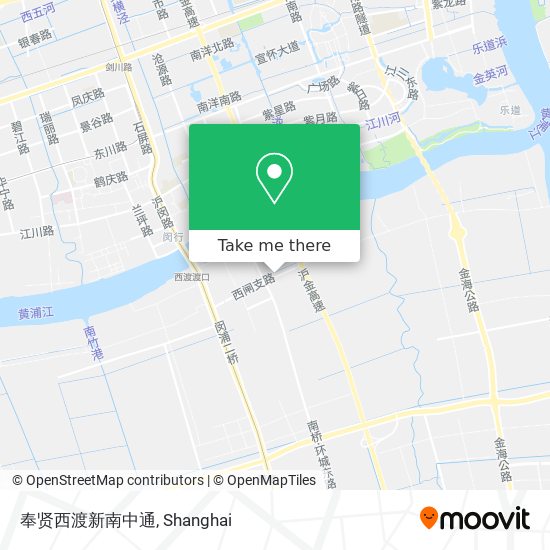 奉贤西渡新南中通 map