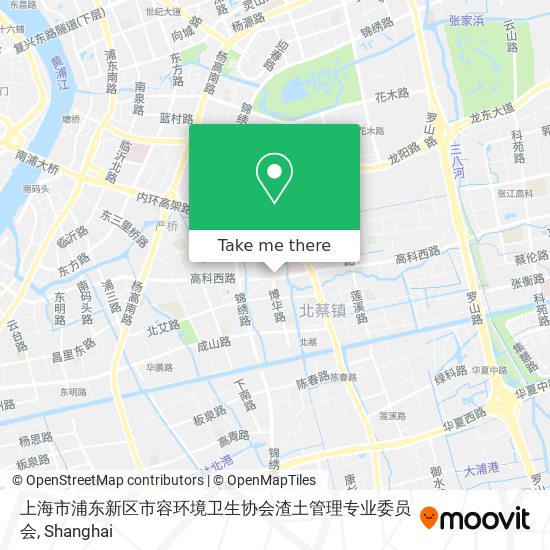 上海市浦东新区市容环境卫生协会渣土管理专业委员会 map