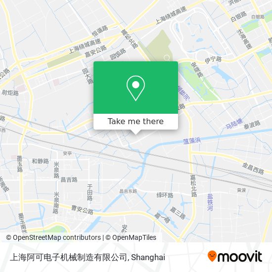 上海阿可电子机械制造有限公司 map