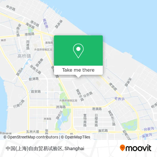 中国(上海)自由贸易试验区 map
