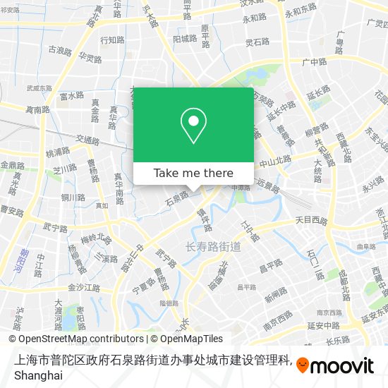 上海市普陀区政府石泉路街道办事处城市建设管理科 map