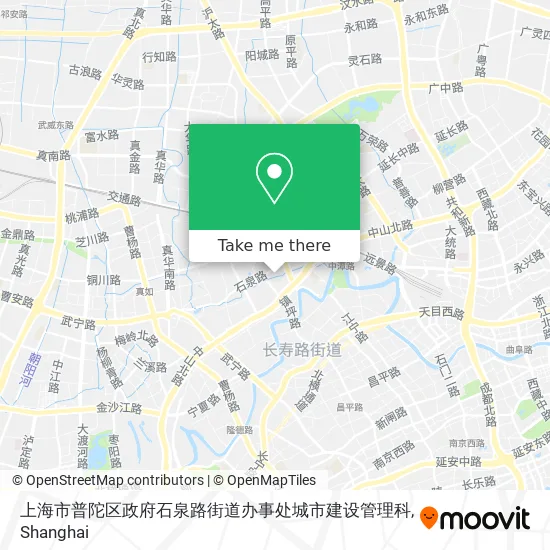 上海市普陀区政府石泉路街道办事处城市建设管理科 map