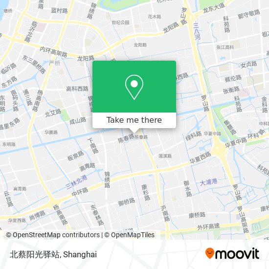 北蔡阳光驿站 map