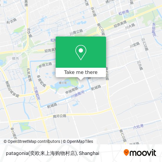 patagonia(奕欧来上海购物村店) map