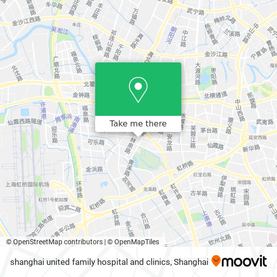 shanghai united family hospital and clinics map