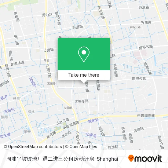 周浦平坡玻璃厂退二进三公租房动迁房 map