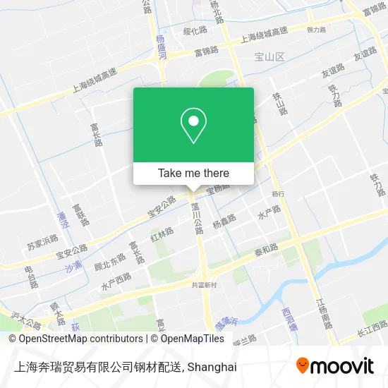 上海奔瑞贸易有限公司钢材配送 map