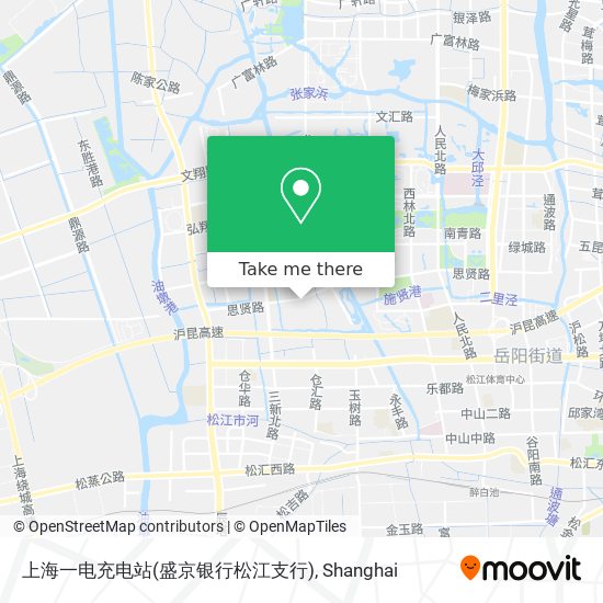 上海一电充电站(盛京银行松江支行) map