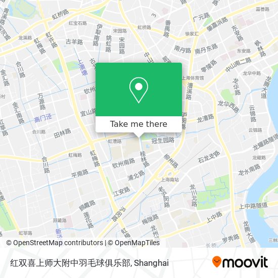 红双喜上师大附中羽毛球俱乐部 map