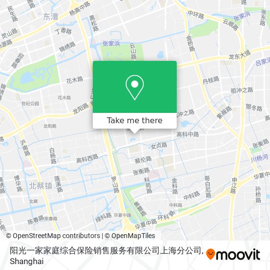 阳光一家家庭综合保险销售服务有限公司上海分公司 map