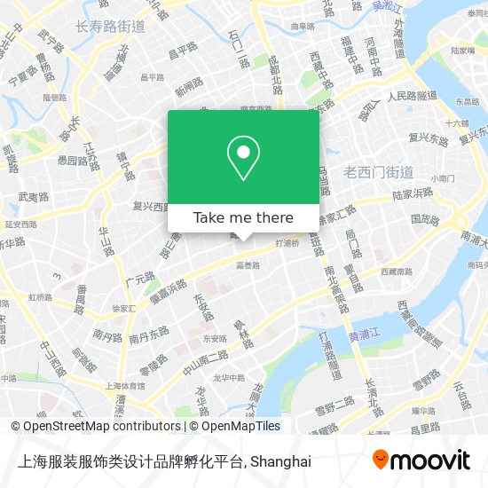 上海服装服饰类设计品牌孵化平台 map