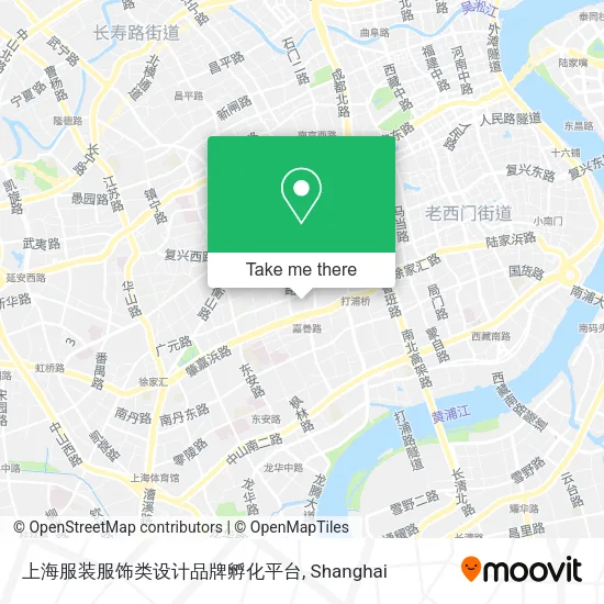 上海服装服饰类设计品牌孵化平台 map