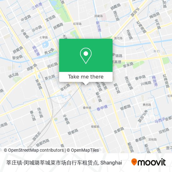 莘庄镇-闵城璐莘城菜市场自行车租赁点 map