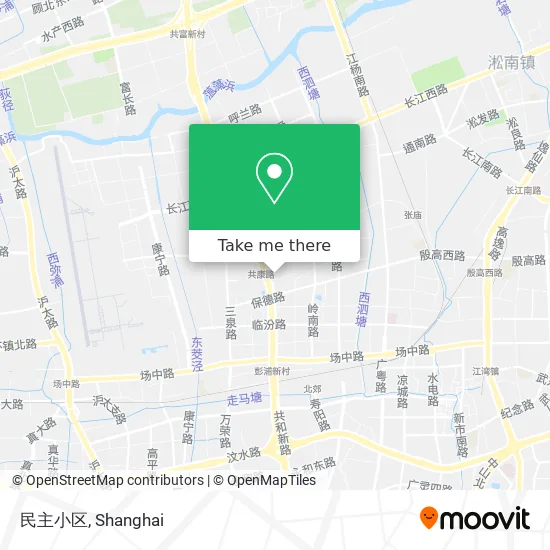 民主小区 map