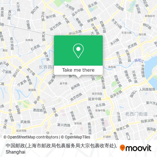 中国邮政(上海市邮政局包裹服务局大宗包裹收寄处) map