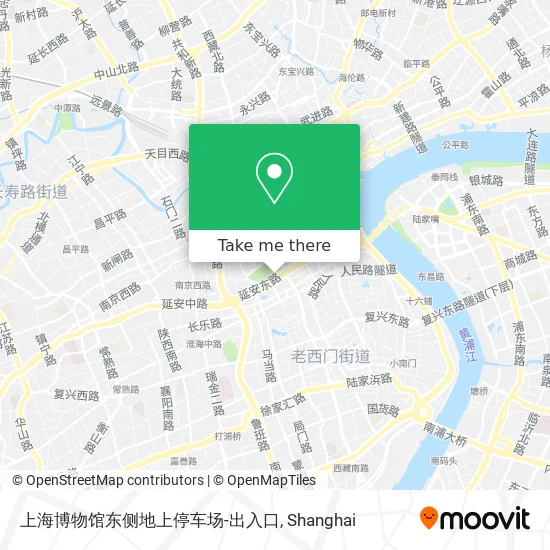 上海博物馆东侧地上停车场-出入口 map