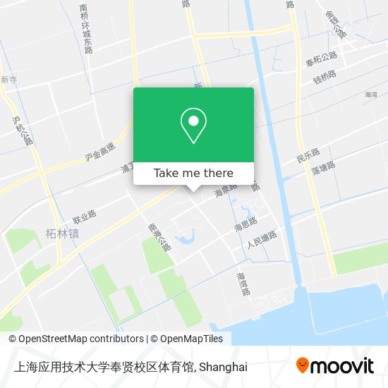 上海应用技术大学奉贤校区体育馆 map