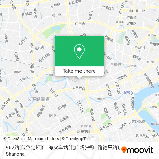 962路[低谷定班](上海火车站(北广场)-栖山路德平路) map