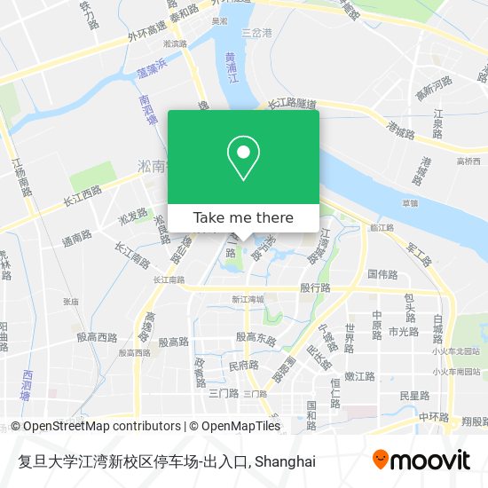 复旦大学江湾新校区停车场-出入口 map