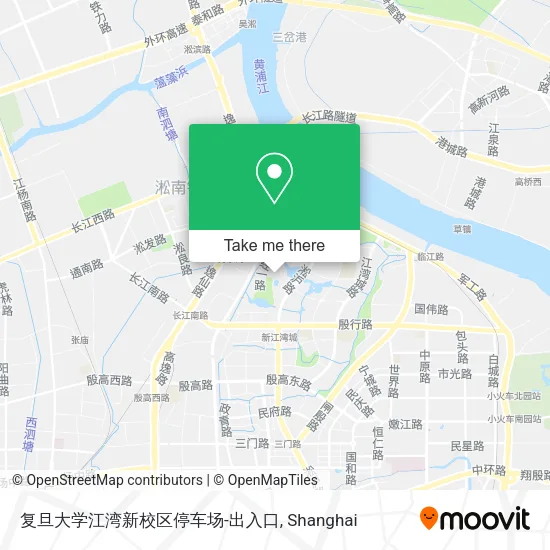 复旦大学江湾新校区停车场-出入口 map