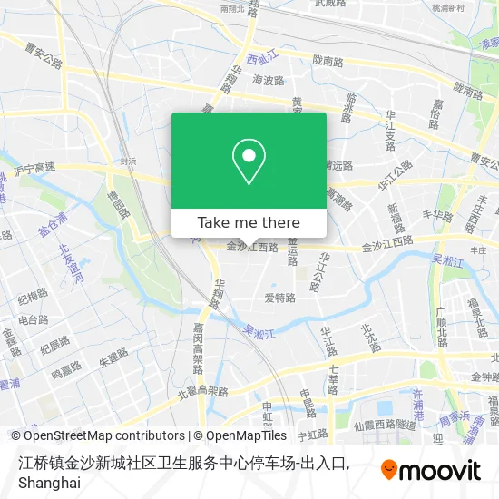 江桥镇金沙新城社区卫生服务中心停车场-出入口 map