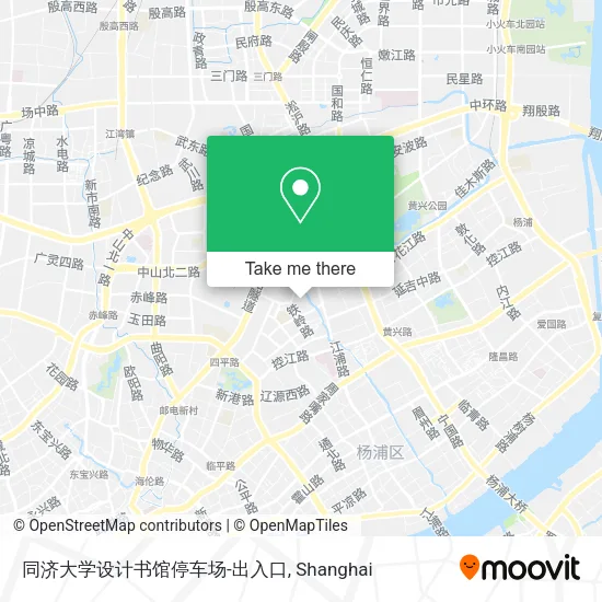 同济大学设计书馆停车场-出入口 map