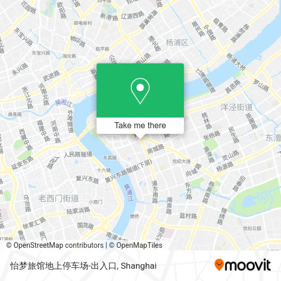 怡梦旅馆地上停车场-出入口 map