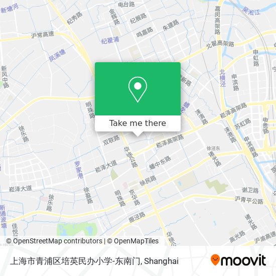上海市青浦区培英民办小学-东南门 map