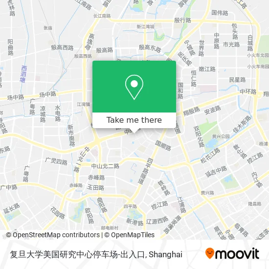 复旦大学美国研究中心停车场-出入口 map