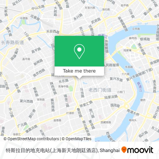特斯拉目的地充电站(上海新天地朗廷酒店) map