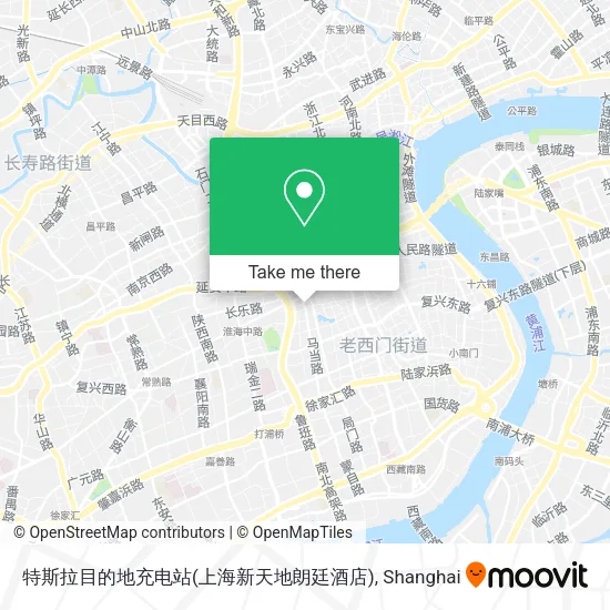 特斯拉目的地充电站(上海新天地朗廷酒店) map