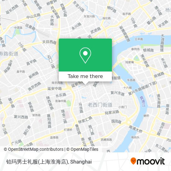 铂玛男士礼服(上海淮海店) map