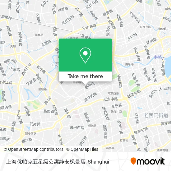 上海优帕克五星级公寓静安枫景店 map