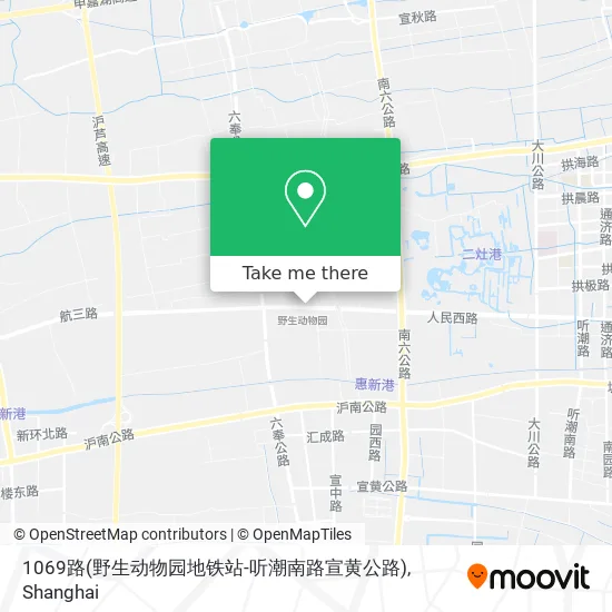1069路(野生动物园地铁站-听潮南路宣黄公路) map