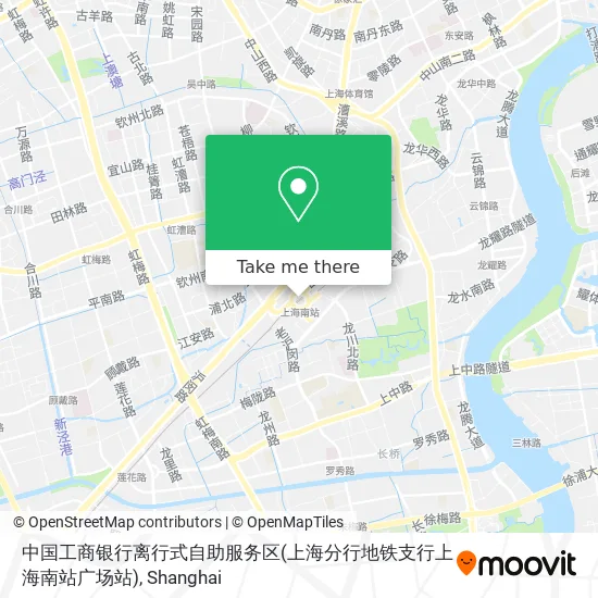 中国工商银行离行式自助服务区(上海分行地铁支行上海南站广场站) map