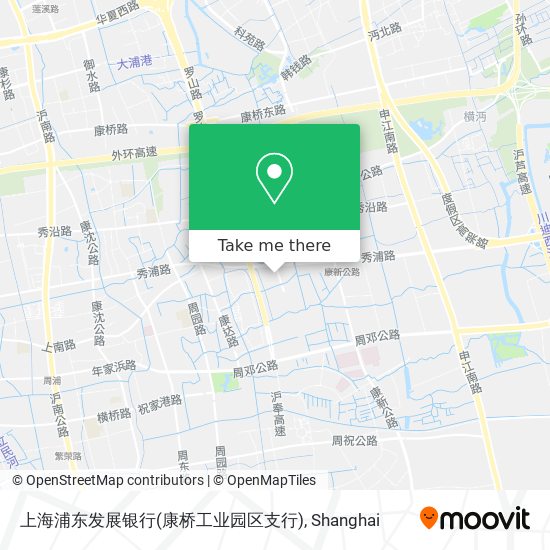 上海浦东发展银行(康桥工业园区支行) map