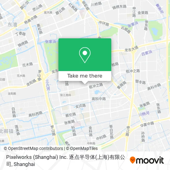 Pixelworks (Shanghai) Inc. 逐点半导体(上海)有限公司 map
