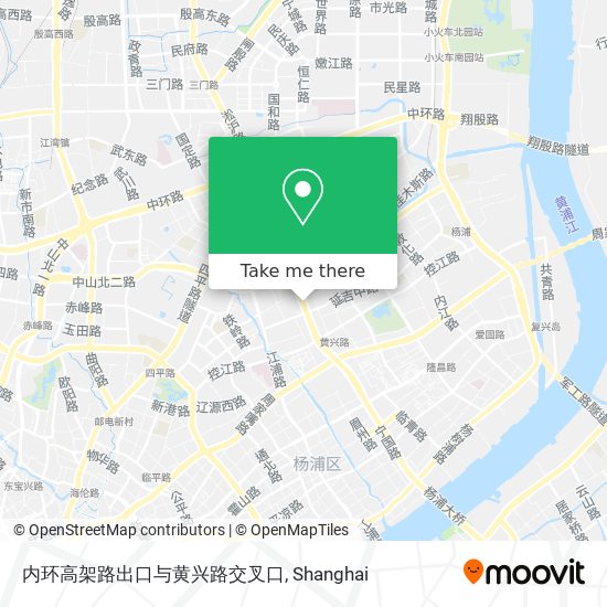 内环高架路出口与黄兴路交叉口 map