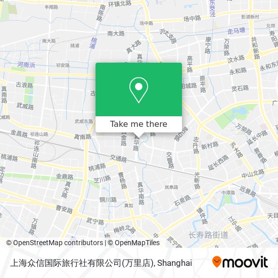 上海众信国际旅行社有限公司(万里店) map