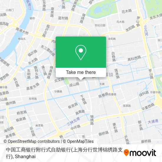 中国工商银行附行式自助银行(上海分行世博锦绣路支行) map