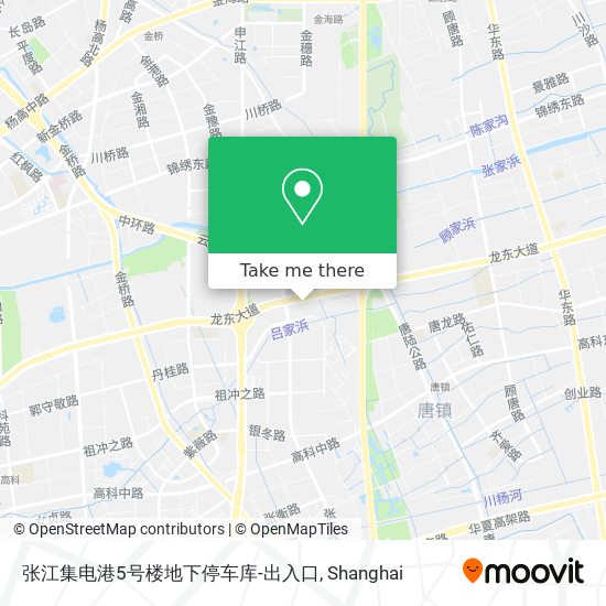 张江集电港5号楼地下停车库-出入口 map