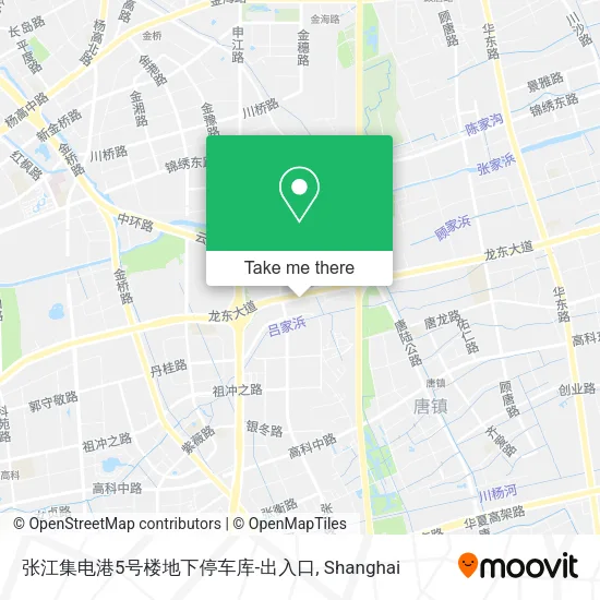 张江集电港5号楼地下停车库-出入口 map