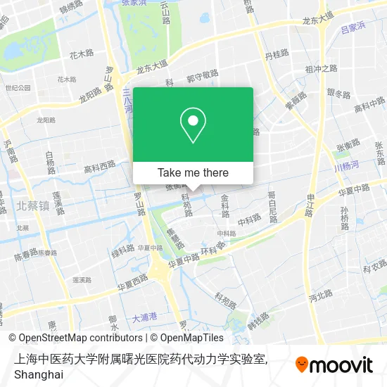 上海中医药大学附属曙光医院药代动力学实验室 map