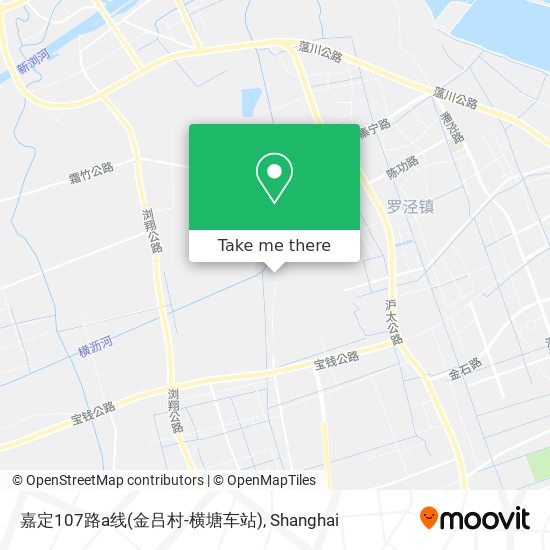 嘉定107路a线(金吕村-横塘车站) map