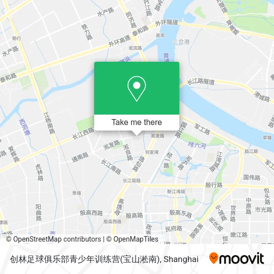 创林足球俱乐部青少年训练营(宝山淞南) map
