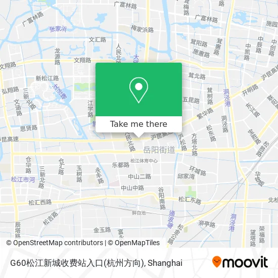 G60松江新城收费站入口(杭州方向) map