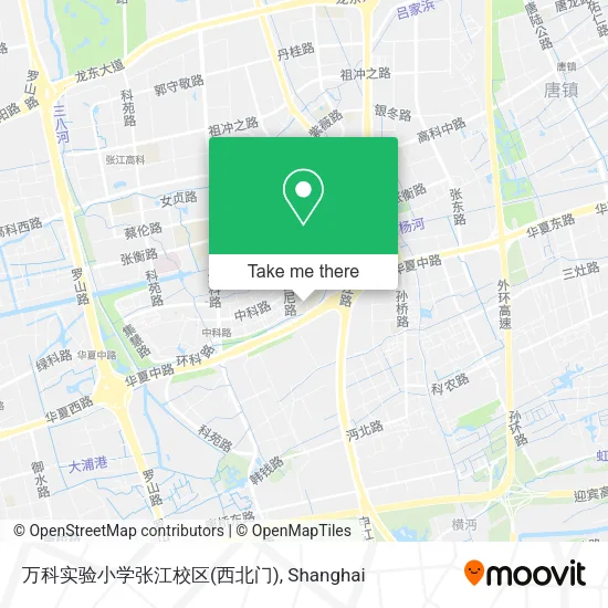 万科实验小学张江校区(西北门) map