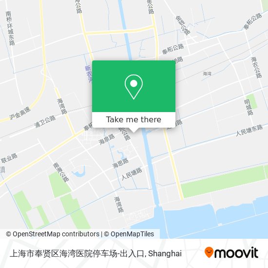 上海市奉贤区海湾医院停车场-出入口 map